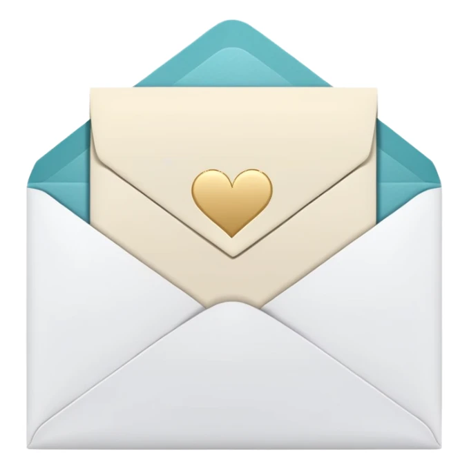 realistic wedding beautiful envelope sticker