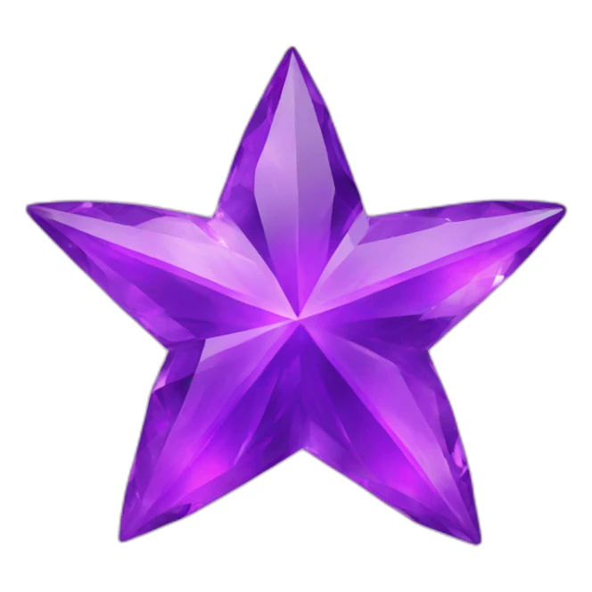 purple crystal star sticker