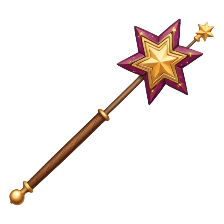 Magic wand from Harry Potter with sparkles around sticker