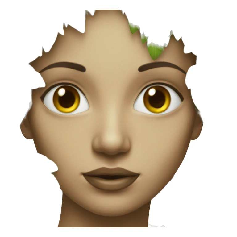 driade tree woman face sticker