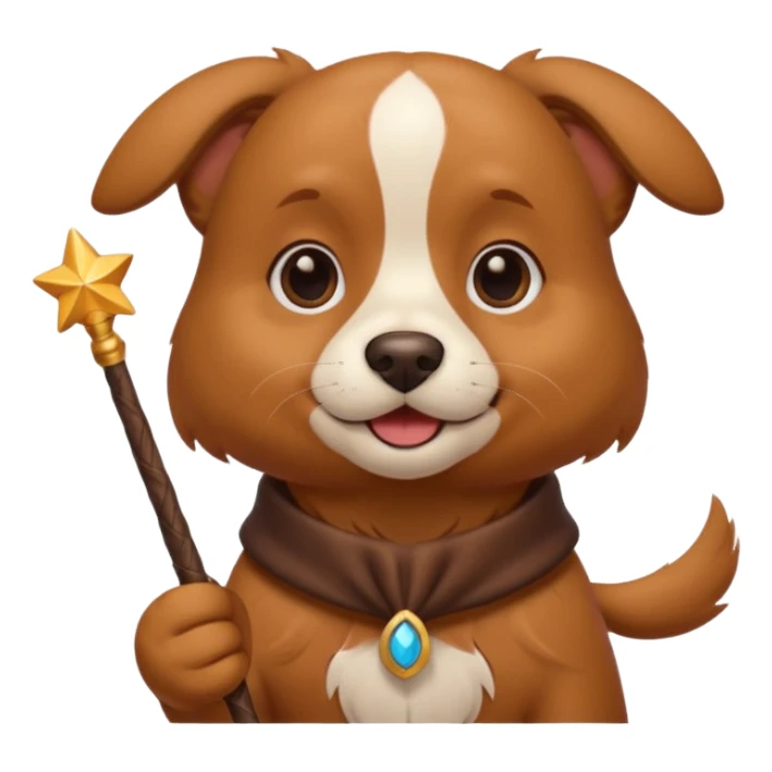 dog with a wand sticker