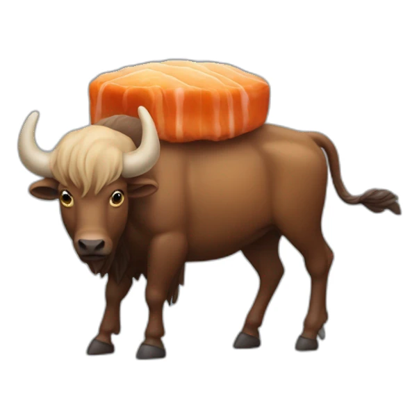 Une crevette sur un bison sticker