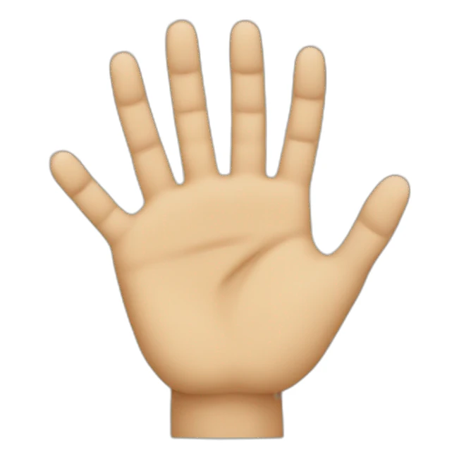 hand with 10 fingers sticker