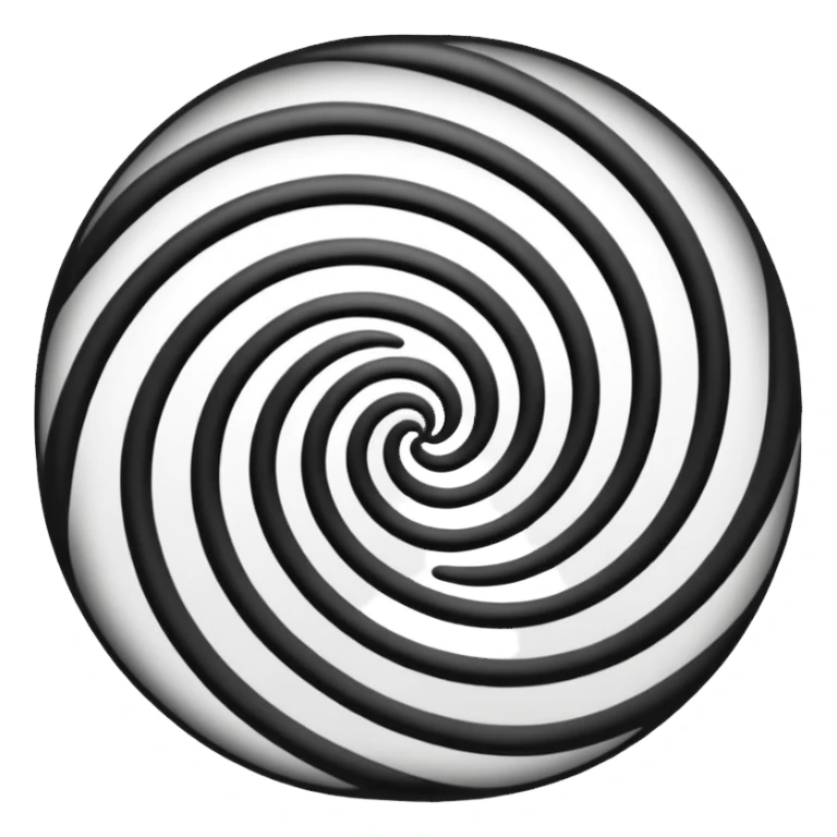 Make a hypnosis black and white spiral sticker