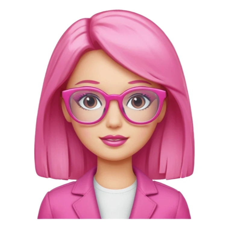  a barbie pink glasses sticker