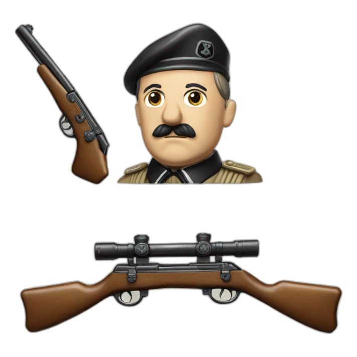 Adolf hitler fusil d’assaut sticker