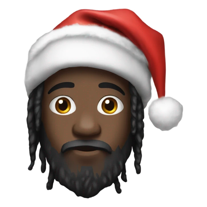 A wale with a Christmas hat  sticker