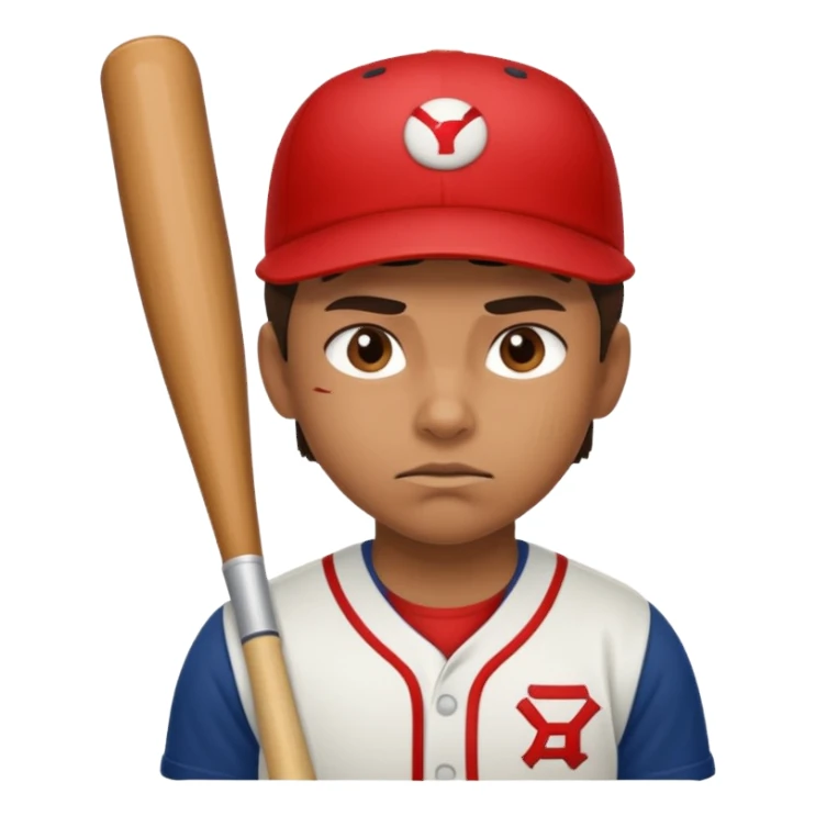 Tough baseball player sticker