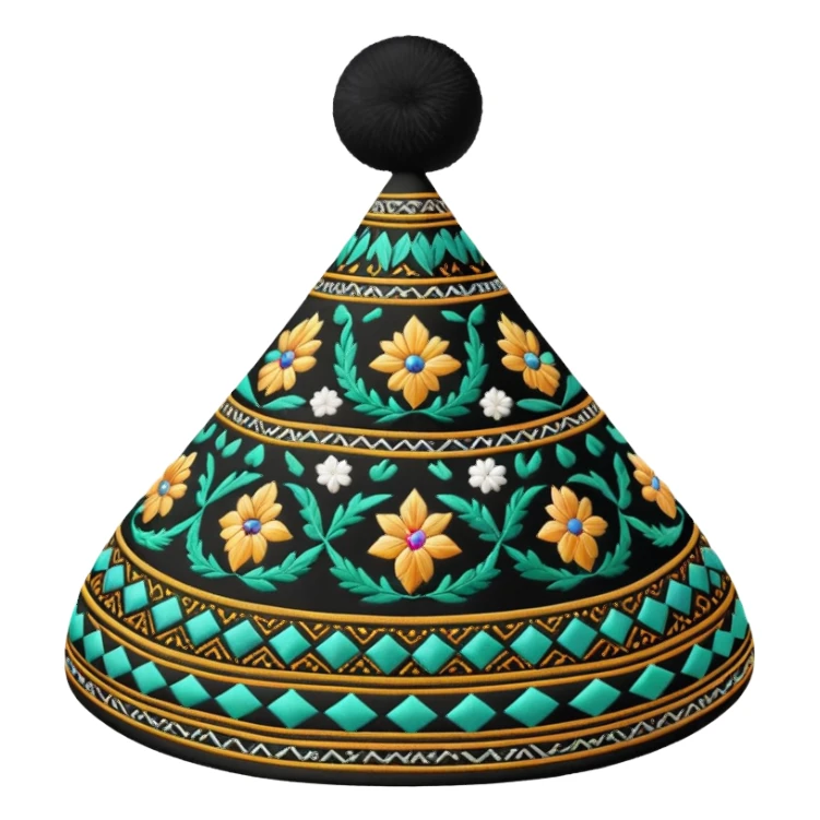 Uzbek traditional doppa hat sticker