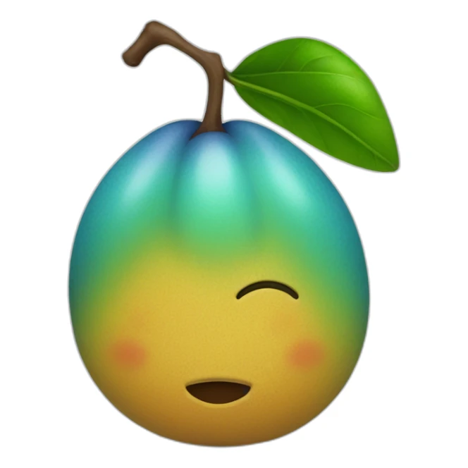 sad blue mango sticker