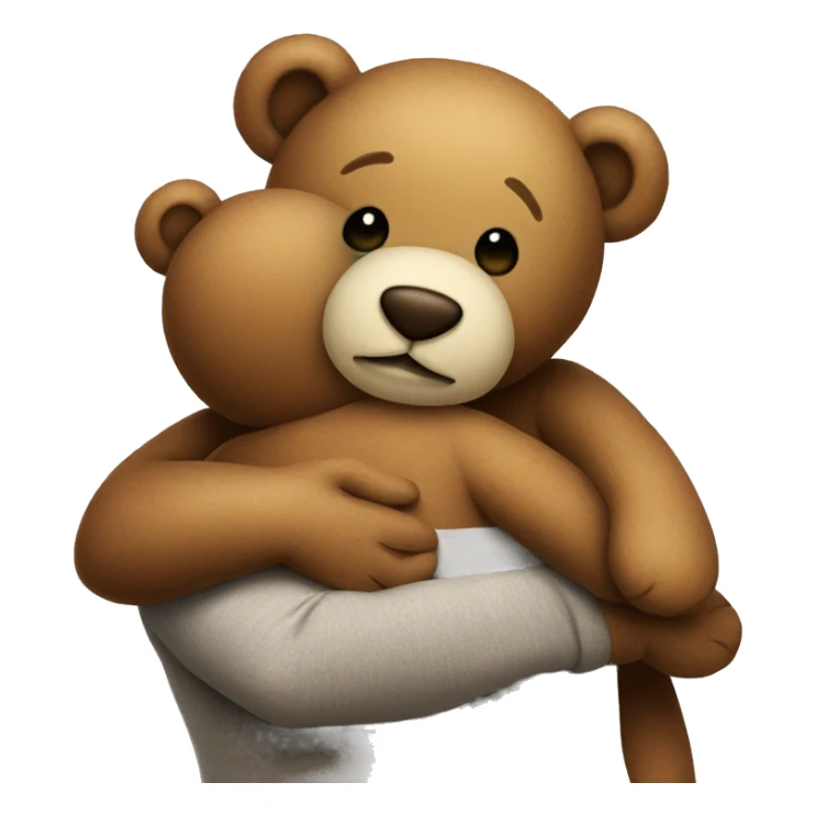 Teddy hugging another teddy sticker