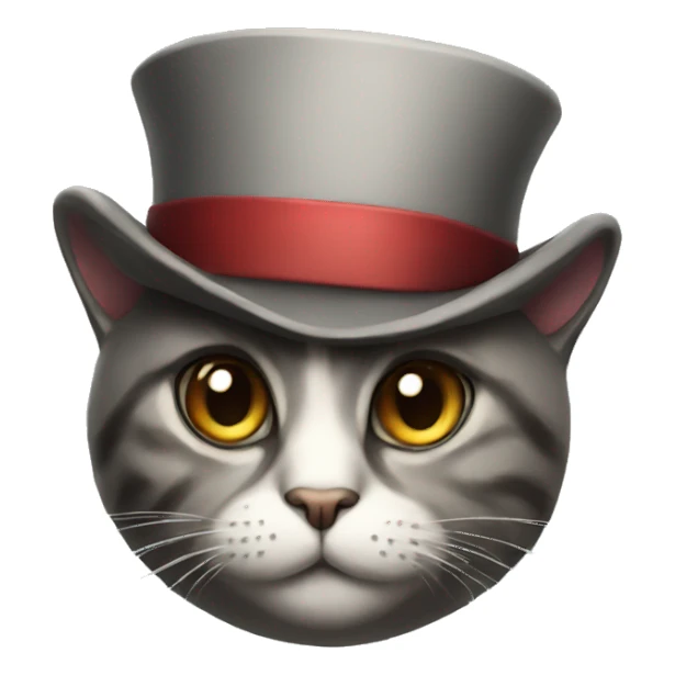 Cat wearing tophat sticker