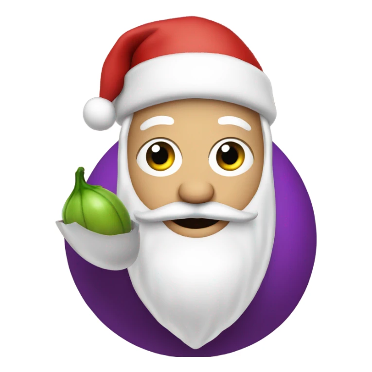 santa holding egg plant  sticker