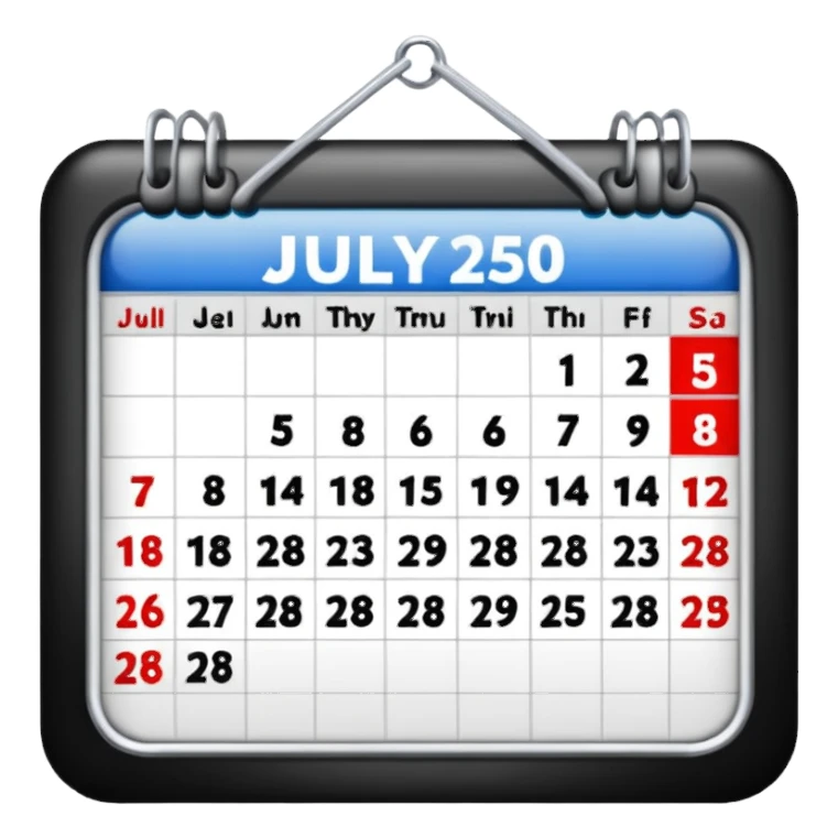 From July 15 to July 30 sticker