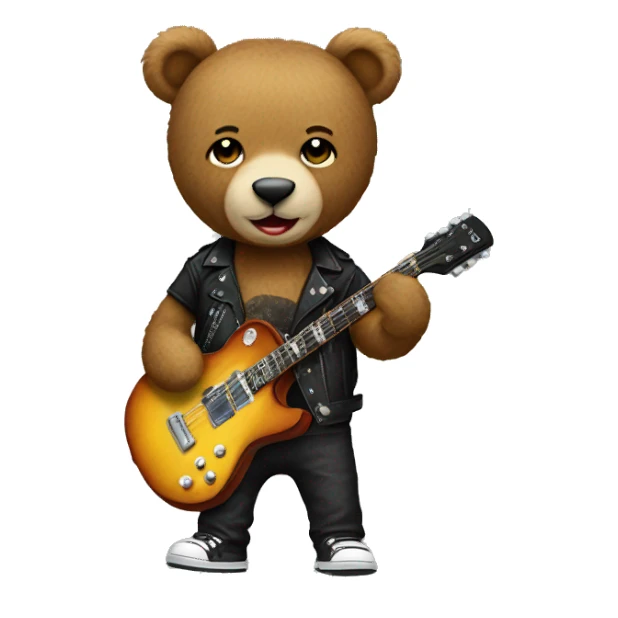 rockstar teddy bear sticker