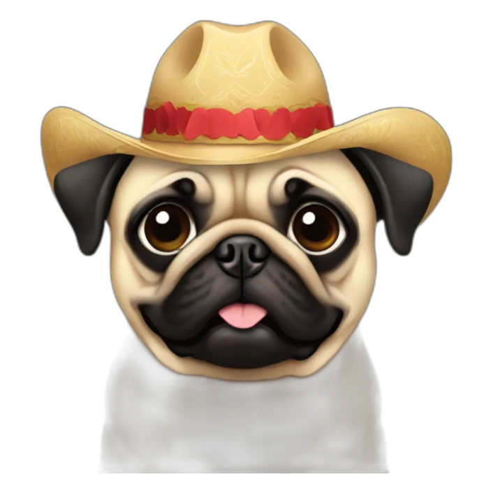 Pug mariachi sticker