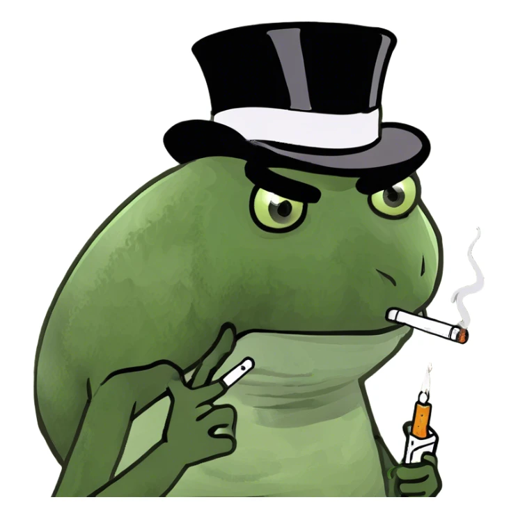 Creepy galactic spider with cigarette  sticker