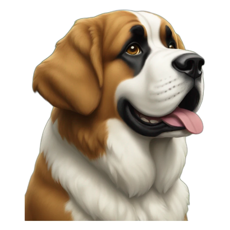 Saint-bernard (dog) in a green space  sticker
