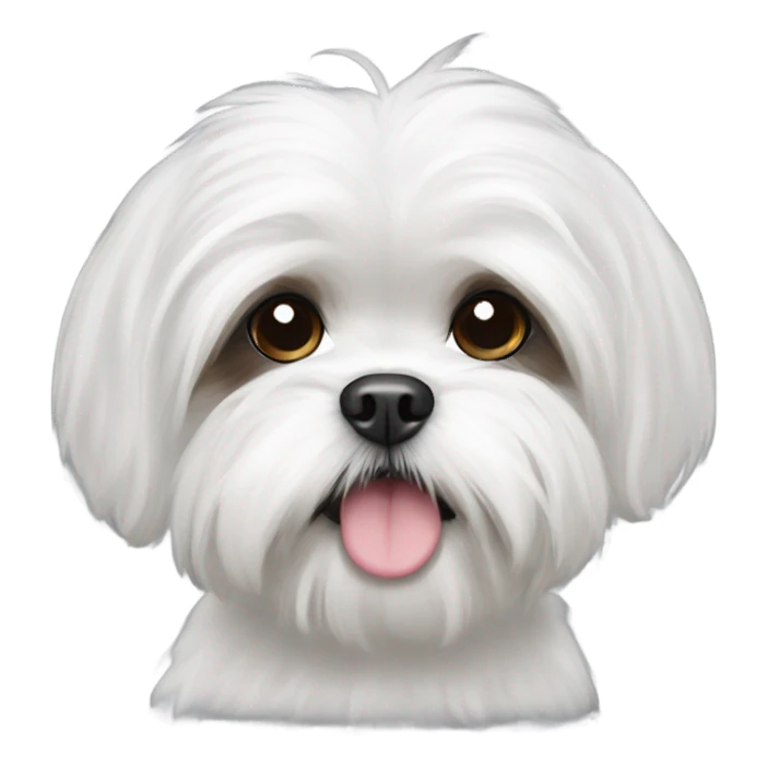 Black shih tzu Maltese sticker