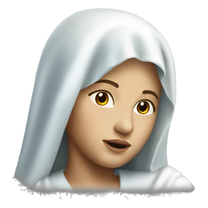 The Virgin Mary realistic face sticker