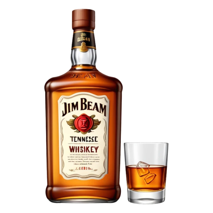 jim beam tennese whiskey bottle sticker