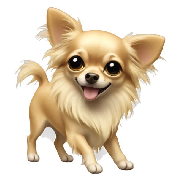 dancing blond long haired chihuahua sticker