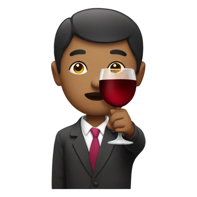 someone drinking wine sticker