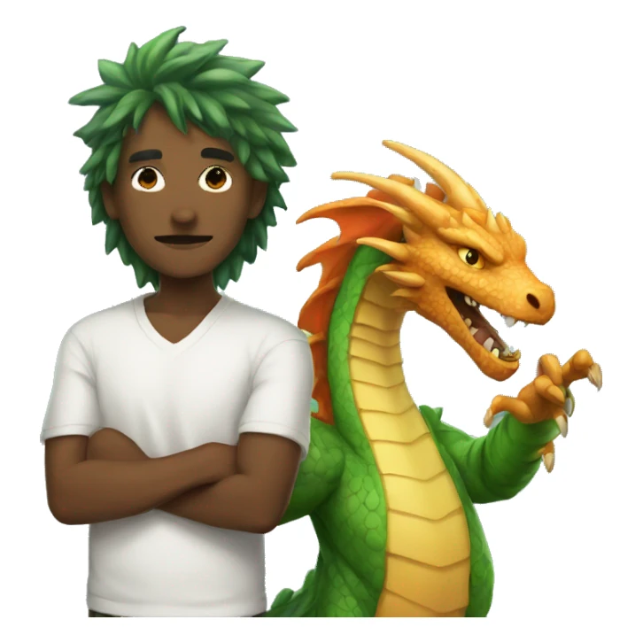 human and komoodragon sticker