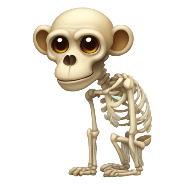 monkey skeleton sticker