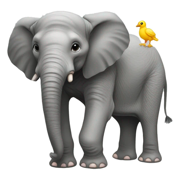 Elephant with chick sticker