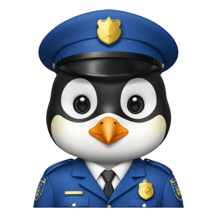 Police penguin  sticker