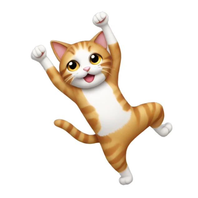 cat doing cartwheel   sticker