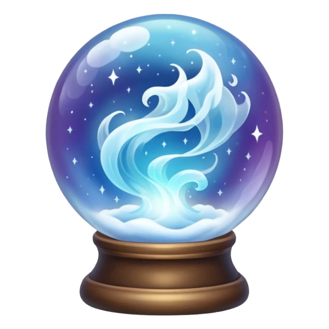 Crystal ball filled with magic fog sticker