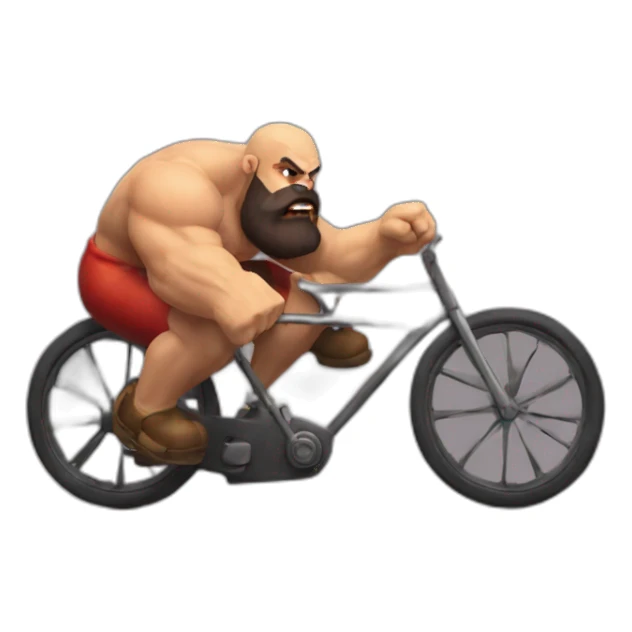Zangief driving bicicle sticker