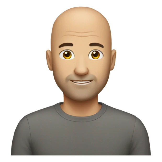 45 years old bald guy  sticker