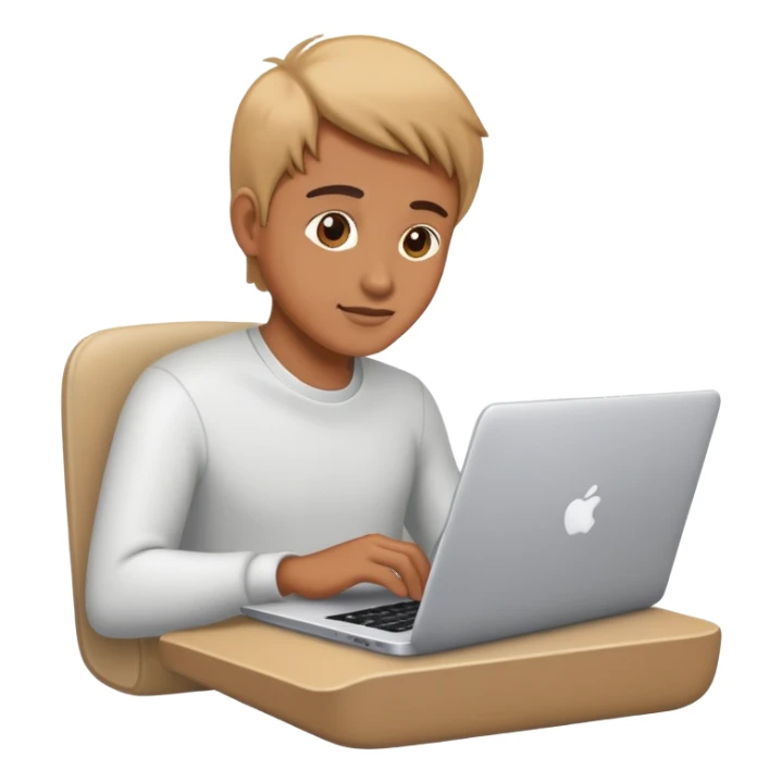 person working on laptop computer sticker