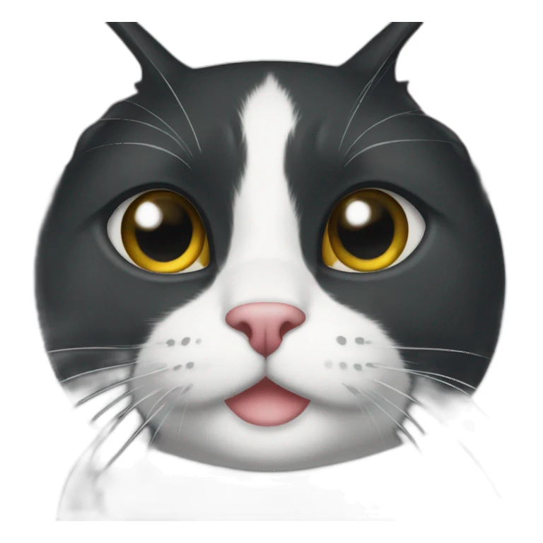 tuxedo cat white dot on face sticker