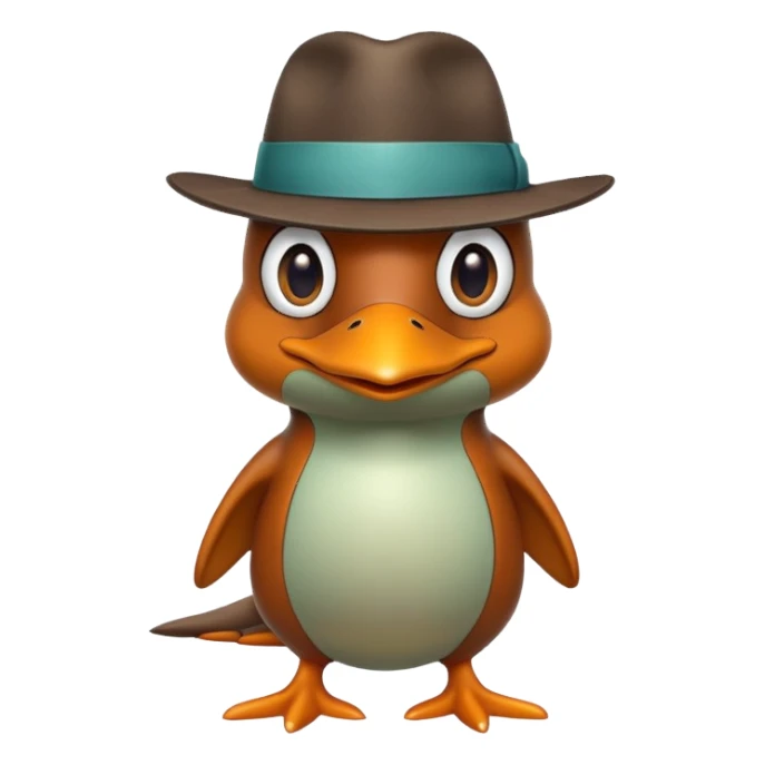 Perry the Platypus with fedora hat sticker