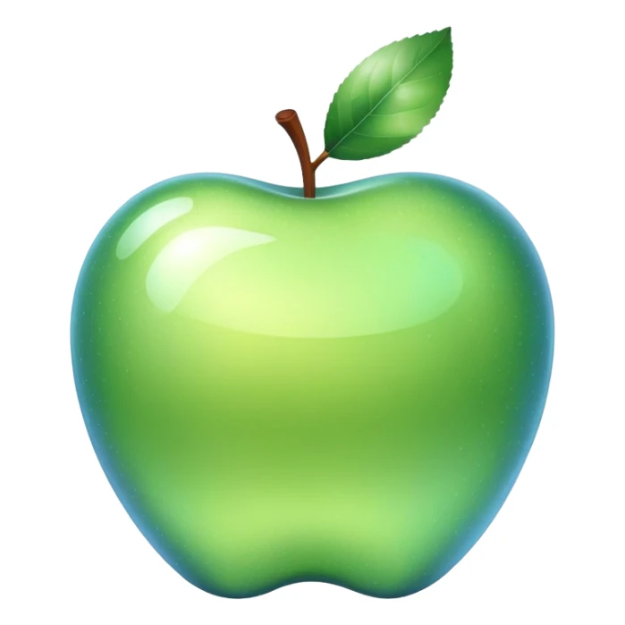 hologram textured apple sticker