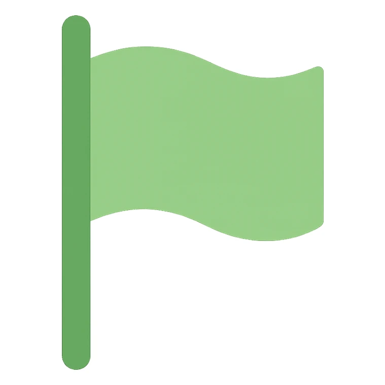 single flag green color sticker