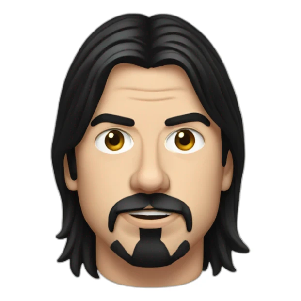 Dave Grohl without a beard sticker