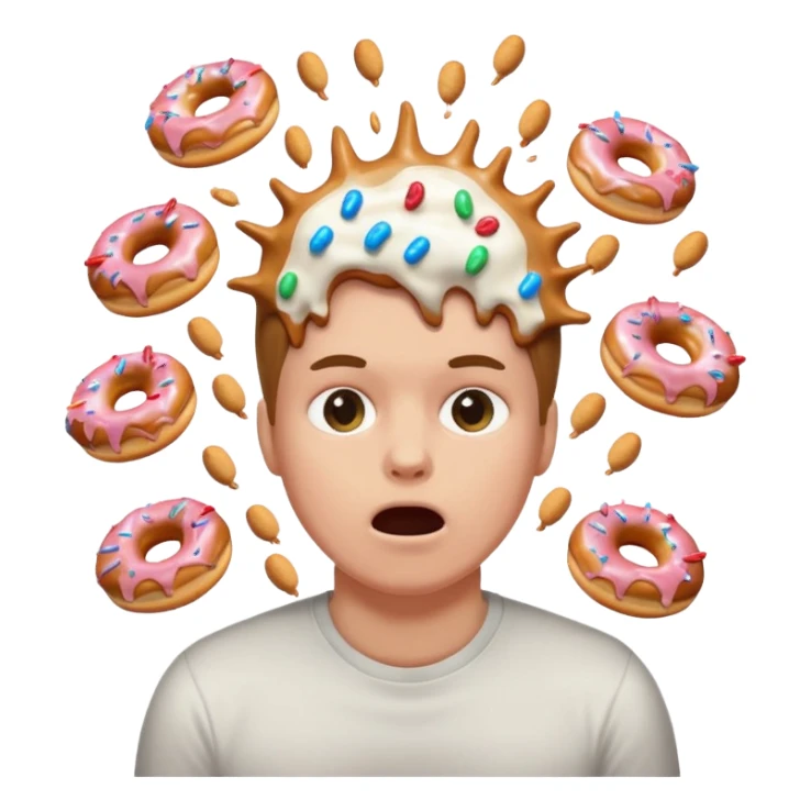 white person exploding doughnuts cats fart death sticker