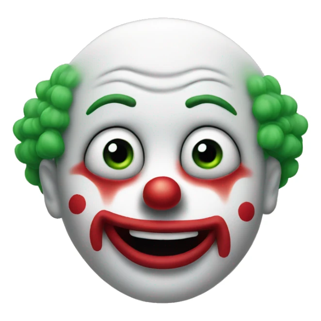 Upside down clown face emoji  sticker
