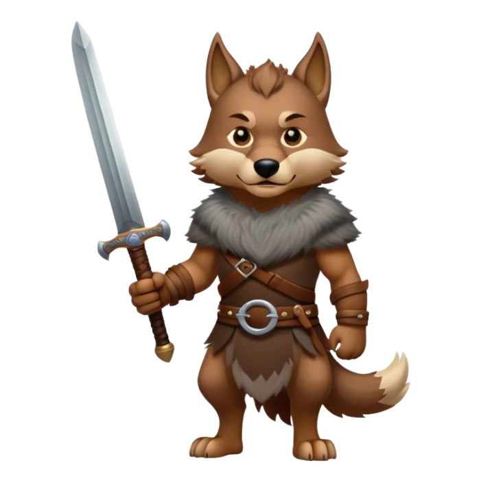Viking wolf with sword sticker