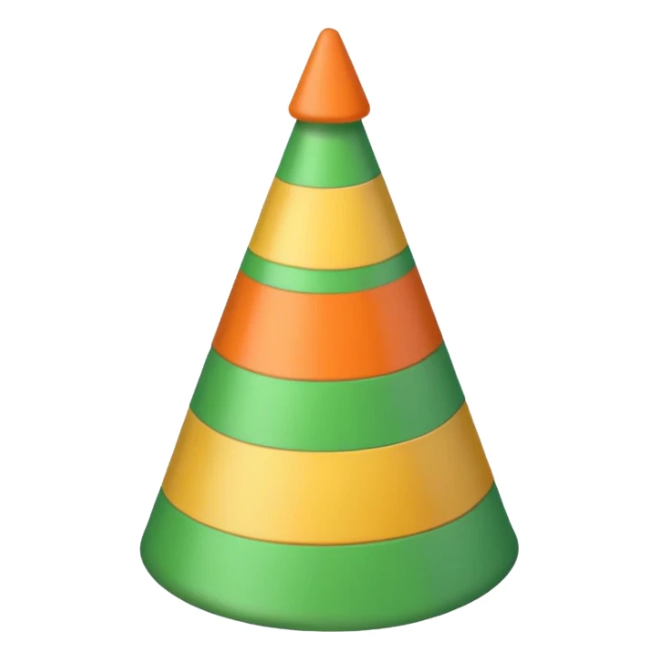 a green, colorful Birthday hat sticker