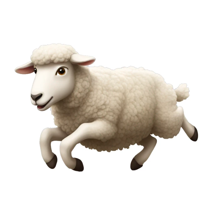 a sheep jumping over a fence sticker