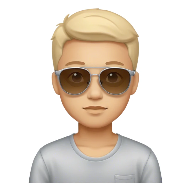 cool solo boy with shades sticker