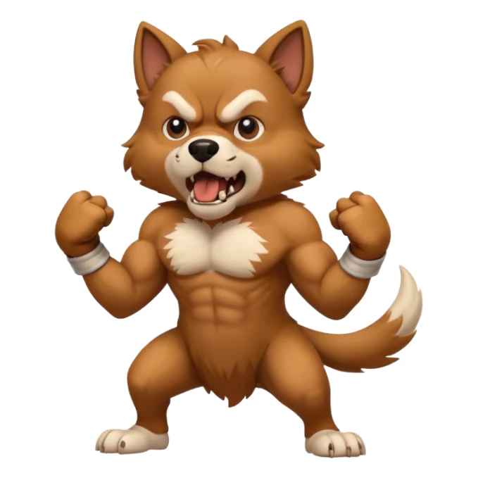 dog fighting sticker