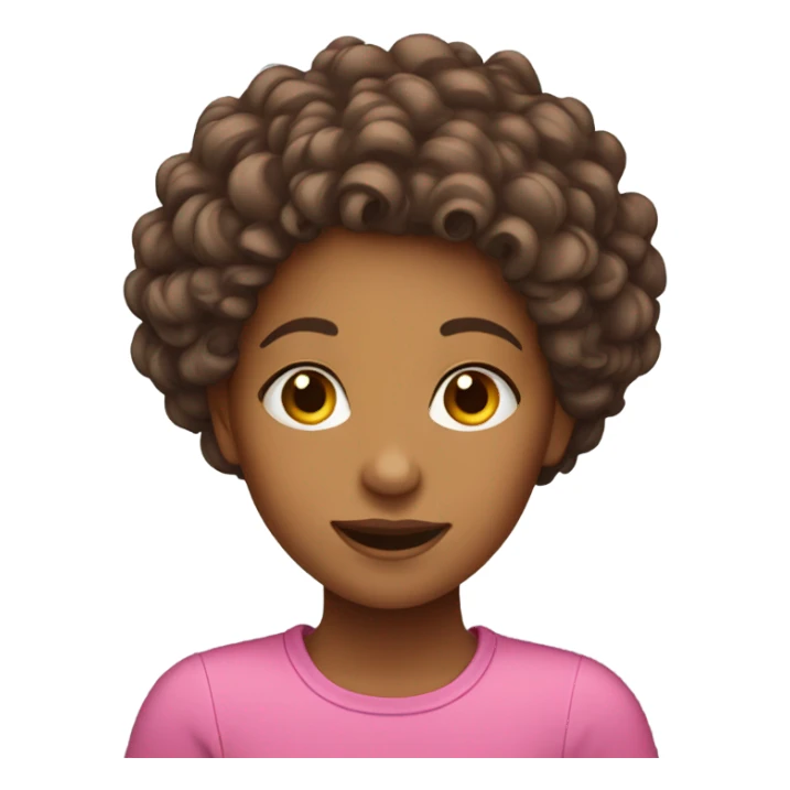 Curly girl sticker
