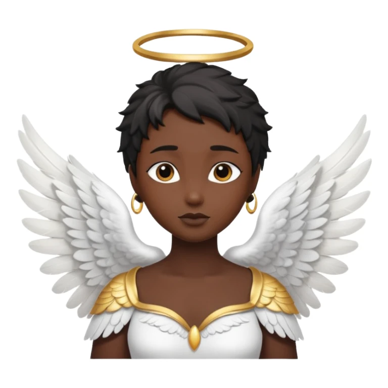 angel with black skin sticker